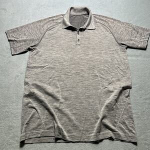 Lululemon Evolution Polo Shirt Mens Large Performance Stretch iconic Casual Golf